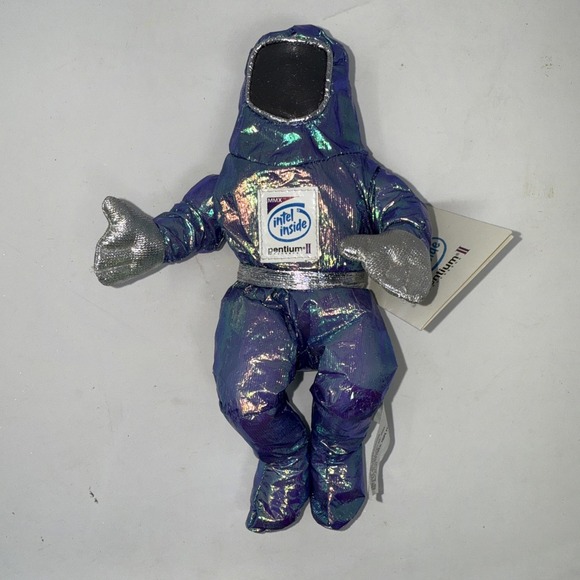 Vintage Intel Inside BUNNY PEOPLE 1997 Pentium II Processor IT Computer Plush 8"